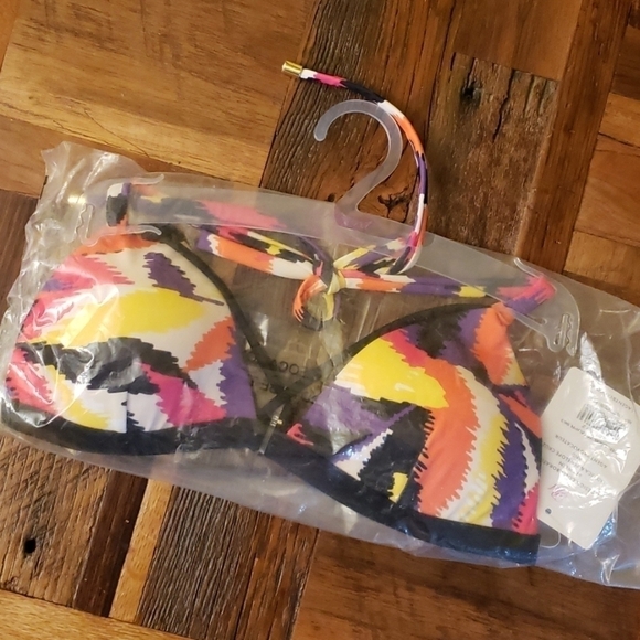 NWT Agent Provocateur L'Agent Avril Purple Yellow Pink string Bikini Top - Picture 3 of 4